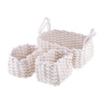 Cotton Baskets Set 3Pc
