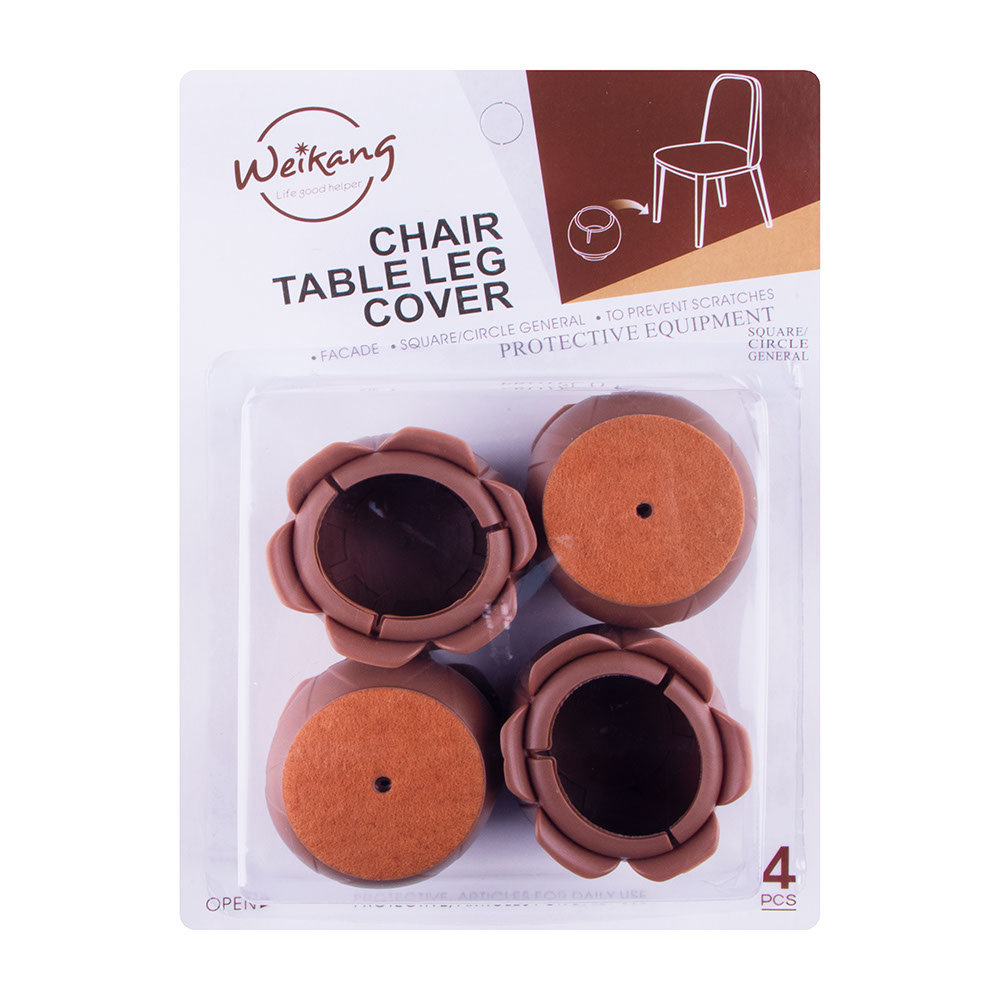 Weikang Chair Table Leg Cover Flower Brown 4Pcs Value Co South Africa