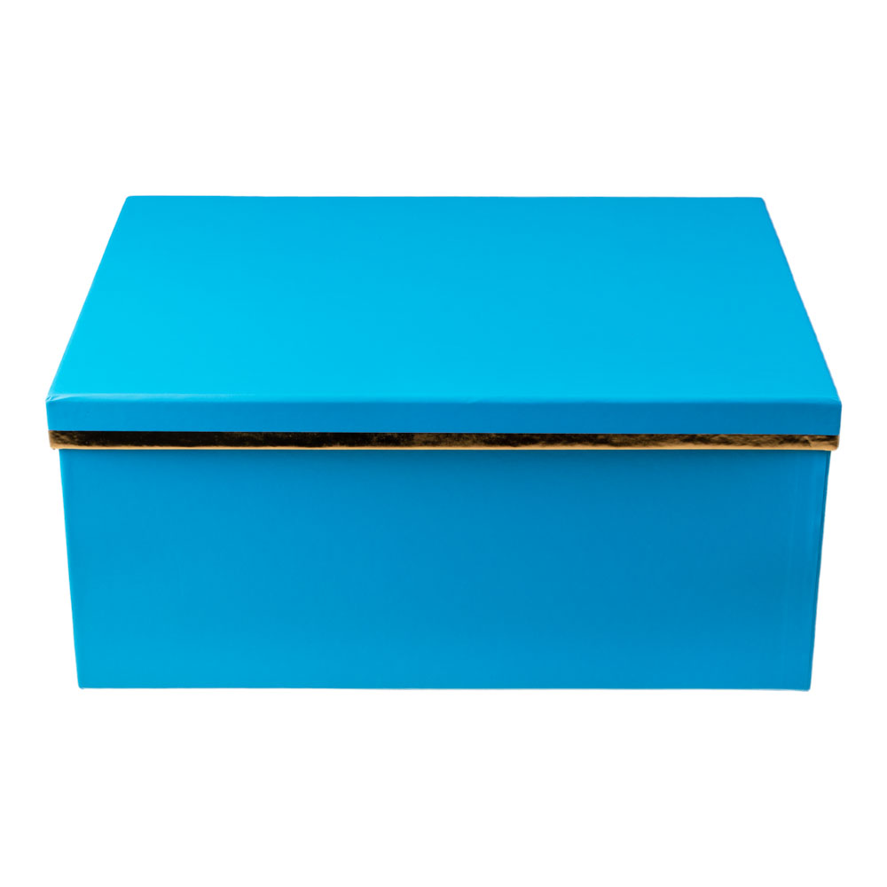 Sky Blue Gift Box with Gold Trim Value Co South Africa