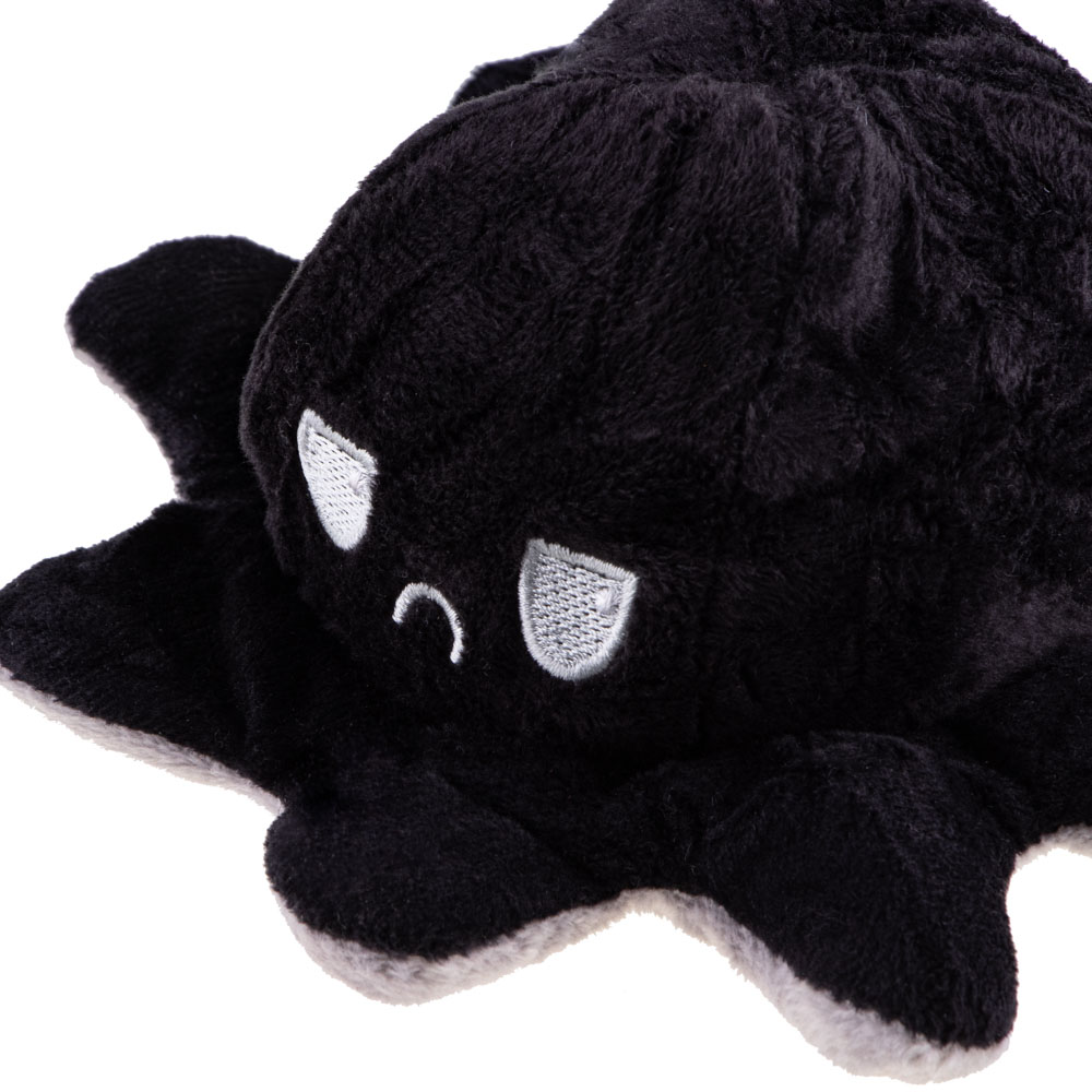 reversible octopus plush black and white